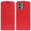 Bolsa Vertical com Ranhura de Cartão para Motorola Moto G84 - Vermelho