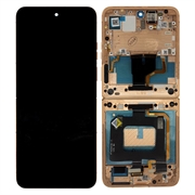 Estrutura para a Parte Frontal e Ecrã LCD 5D68C24597 para Motorola Razr 50 Ultra - Peach Fuzz