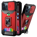 Capa Híbrida Multifuncional 4-em-1 para iPhone 11 Pro - Vermelho