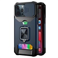 Capa Híbrida Multifuncional 4-em-1 para iPhone 12 Pro Max - Azul Marinho