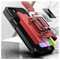 Capa Híbrida Multifuncional 4-em-1 para iPhone 13 Mini - Vermelho