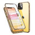 Capa Magnética de Vidro Temperado para iPhone 11 - Dourado
