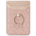 Porta-cartões com Bloqueio de RFID com Anel Muxma MX112 - Brilho - Cor-de-Rosa Dourado