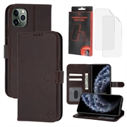 iPhone 11 Pro Max MyTPhone Capa para carteira em pele CardMate - Castanho escuro