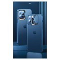 Capa Híbrida para iPhone 12/12 Pro com Suporte Oculto - Azul / Transparente