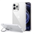 Capa Híbrida para iPhone 12/12 Pro com Suporte Oculto - Branco / Transparente