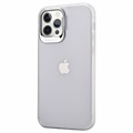Capa Híbrida para iPhone 12/12 Pro com Suporte Oculto - Branco / Transparente