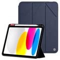 Capa Smart Folio Nillkin Bevel para iPad (2022) - Azul / Transparente