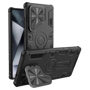 Capa híbrida para Samsung Galaxy S25 Ultra Nillkin CamShield Armor Prop - Compatível com MagSafe - Preto