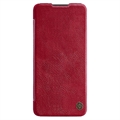 Bolsa Tipo Flip com Ranhura para Cartões Nillkin Qin Samsung Galaxy A34 5G - Vermelho