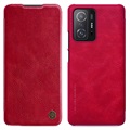 Bolsa Tipo Flip Nillkin Qin para Xiaomi 11T/11T Pro - Vermelho