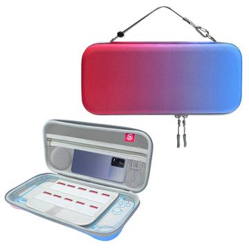 Nintendo Switch 2 JYS JYS-NS2283 Bolsa de transporte EVA com compartimento duplo - Vermelho / Azul