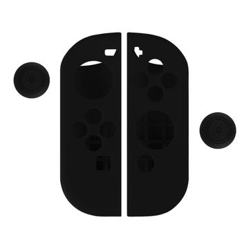 Capa de silicone para o comando da Nintendo Switch com protecções para o polegar - Preto