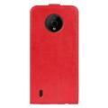 Bolsa Tipo Flip Vertical com Ranhura para Cartão para Nokia C200 - Vermelho