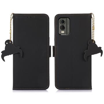 Bolsa de Pele Tipo Carteira com RFID para Nokia C32