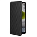 Bolsa Flip para Nokia X10/X20 - Fibra de Carbono - Preto