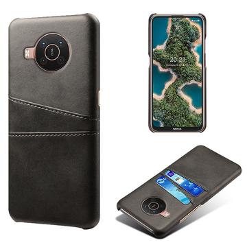 Capa de Plástico Revestida KSQ com Compartimentos para Cartões para Nokia X10/X20 - Preto