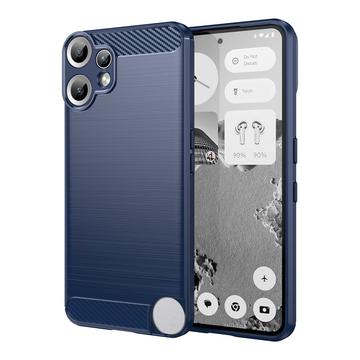Capa de TPU Escovado para Nothing CMF Phone 2 Pro - Fibra de Carbono