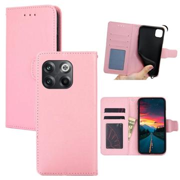 Bolsa Tipo Carteira com Fecho Magnético para OnePlus 10T - Cor-de-rosa
