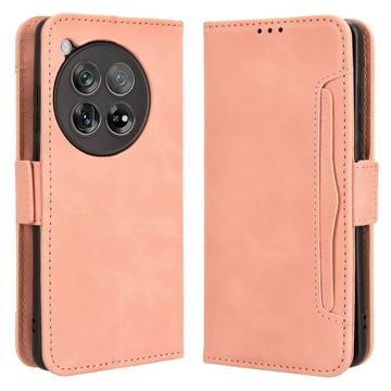 Bolsa tipo Carteira Cardholder para OnePlus 12R/Ace 3 - Cor-de-Rosa