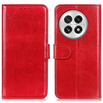 Capa tipo carteira com fecho magnético para OnePlus 13 - Vermelho