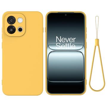 Capa de silicone líquido com correia de mão para OnePlus 13T/13s - Amarelo