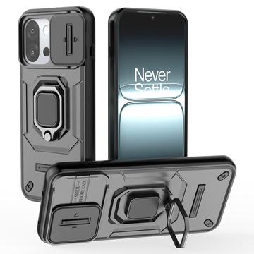 Capa Híbrida de Anel Rotativo com Proteção de Câmera para OnePlus 13T/13s - Preto