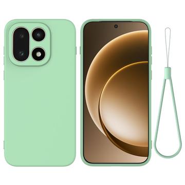 Capa de silicone líquido com correia de mão para OnePlus 15 - Verde