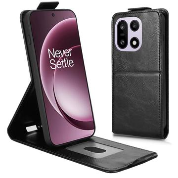 Capa flip vertical com suporte para OnePlus 15 - Preto