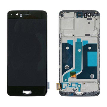 Estrutura para a Parte Frontal e Ecrã LCD para OnePlus 5 - Preto