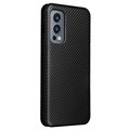 Bolsa Flip para OnePlus Nord 2 5G - Fibra de Carbono - Preto