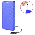 Bolsa Flip para OnePlus Nord 2 5G - Fibra de Carbono - Azul