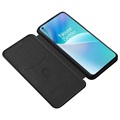 Bolsa Flip para OnePlus Nord 2T - Fibra De Carbono - Preto