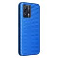 Bolsa Flip para OnePlus Nord CE 2 Lite 5G - Fibra de Carbono - Azul