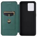 Bolsa Flip para OnePlus Nord CE 2 Lite 5G - Fibra de Carbono - Verde