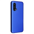 Bolsa Flip para OnePlus Nord CE 5G - Fibra de Carbono - Azul
