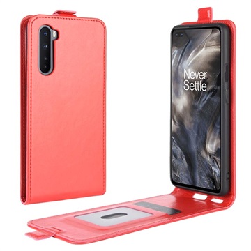 Bolsa Flip Vertical para OnePlus Nord - Vermelho