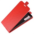 Bolsa Flip Vertical para OnePlus Nord - Vermelho