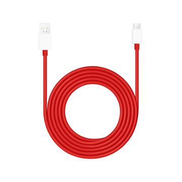 Cabo OnePlus SuperVOOC USB-A / Type-C - 10A, 1.5m - Vermelho