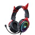 Auscultadores para jogos Onikuma X10 Devil Over-Ear - Preto / Vermelho