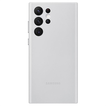 Capa de Pele EF-VS908LJEGWW para Samsung Galaxy S22 Ultra 5G - Cinzento Claro