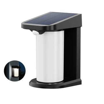 Lâmpada LED solar para exterior / Luz de parede com sensor de movimento PIR YH0619-PIR - Branco frio