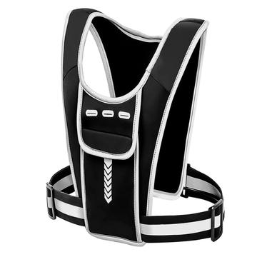 Saco de peito para desporto exterior Saco de peito tático Colete refletor Equipamento de treino para corrida, caminhada e ciclismo