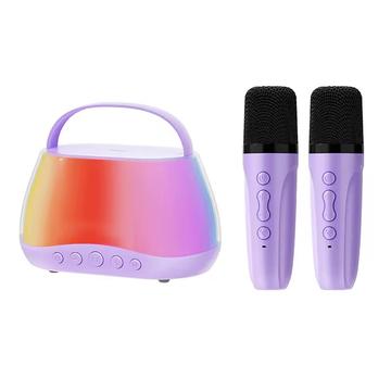 Altifalante Bluetooth P13 portátil de 5W com 2 microfones sem fios e RGB - Roxo
