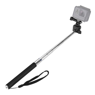 Bastão de selfie telescópico PULUZ PU55 para câmaras de ação GoPro e DJI - 20-97cm