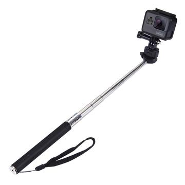 Bastão de selfie telescópico PULUZ PU55 para câmaras de ação GoPro e DJI - 20-97cm