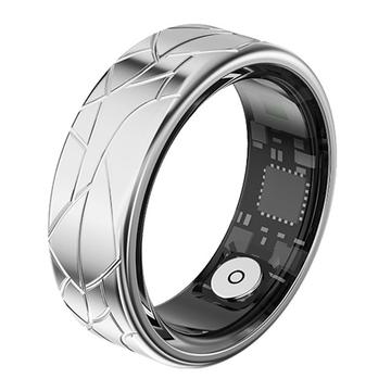 PX02 Crack Design Smart Ring multifunções com controlo de fotografias - Tamanho: 20.7mm