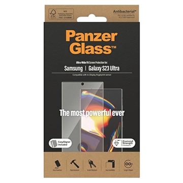 Protetor de Ecrã PanzerGlass Ultra-Wide Fit para Samsung Galaxy S23 Ultra 5G