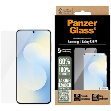 Protetor de Ecrã PanzerGlass Ultra-Wide Fit EasyAligner para Samsung Galaxy S25 FE - Transparente