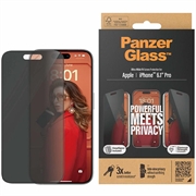 Protetor de Ecrã PanzerGlass Ultra-Wide Fit Privacy EasyAligner para iPhone 15 Pro - Borda Preta